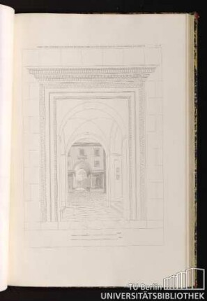 Pl. 78. Porte Dans L'Interieur Du Vieux Palais Faisant Cadre A La Vue Perspective Du Palais Cimenes A Florence.