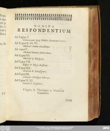 Nomina Respondentium