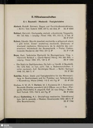 II. Hilfswissenschaften