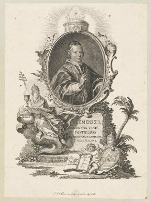 Bildnis Clemens XIII., Rezonicvs, Pontif. Max.