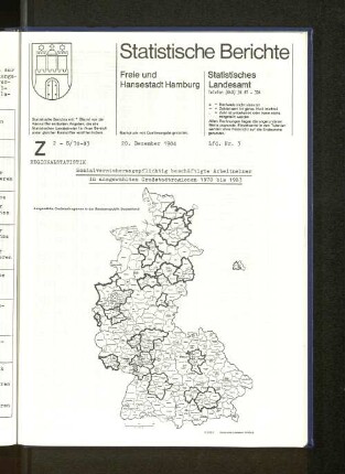 Sozialversicherungspflichtig beschäftigte Arbeitnehmer in ausgewählten Großstadtregionen 1978 bis 1983 : Lfd. Nr. 3