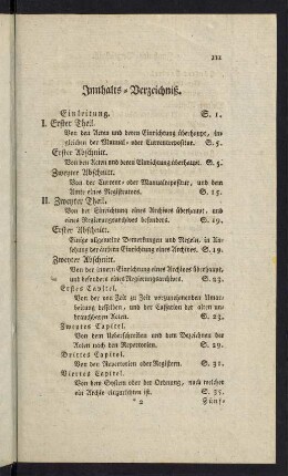 III-VI, Inhaltsverzeichnis