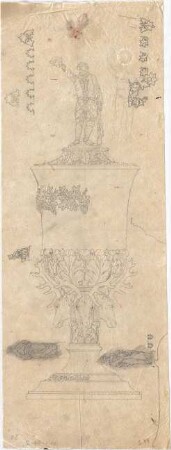Voit, August von; Prunkvase - Ansicht; Ornamente (Details)