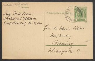 Brief an B. Schott's Söhne : 23.07.1908
