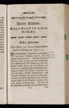 Vierter Abschnitt. Kurzer Begriff der neuern Geschichte.