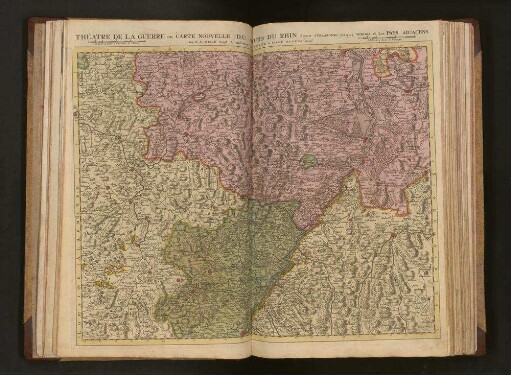 Théatre De La Guerre ou Carte Nouvelle Du Cours Du Rhin depuis Strasbourg jusqu'à Worms et Les Pays Adjacens