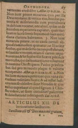 Articulus XII. De invocatione sanctorum.