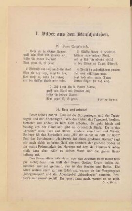 II. Bilder aus dem Menschenleben