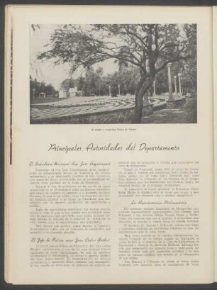 Principales autoridades del departamento