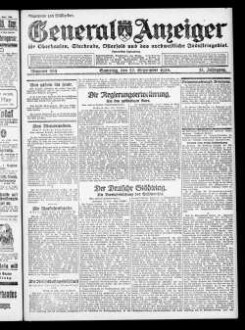 General-Anzeiger für Oberhausen, Sterkrade, Osterfeld und das nordwestliche Industriegebiet. 1921-1930