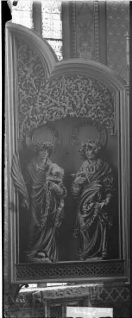 Breisach Sankt Stephansmünster Hochaltar (1523/1526) Figuren Heiliger Stephanus und des heiligen Laurentius