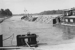 Herstellen eines Leitwerks am Rhein