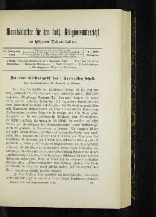 ¬Der¬ neue Gottesbegriff des Apologeten Schell