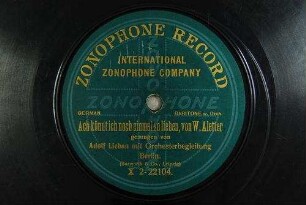 Ach, könnt' ich noch einmal so lieben, [Lied] / [Musik und Text?]: Wilhelm Aletter