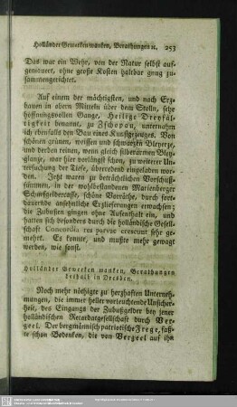 Holländer Gewerken wanken, Berathungen deshalb in Dresden