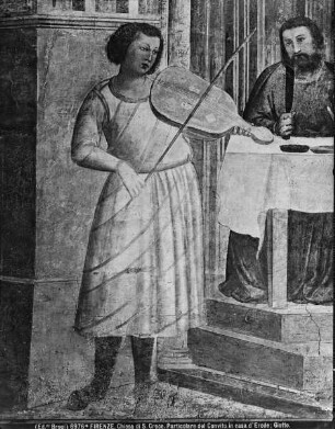 Fresken der Peruzzi Kapelle — Wandfresken — Lebensszenen des Johannes des Täufers — Gastmahl des Herodes