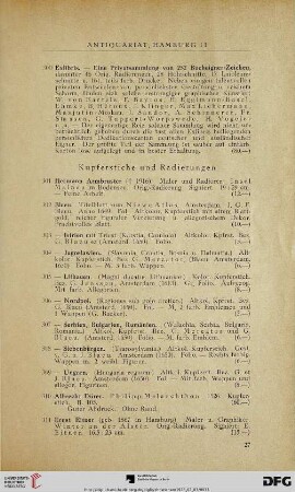 Kupferstiche und Radierungen (Nr. 301-320)