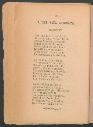 A una niña uruguaya : Canción