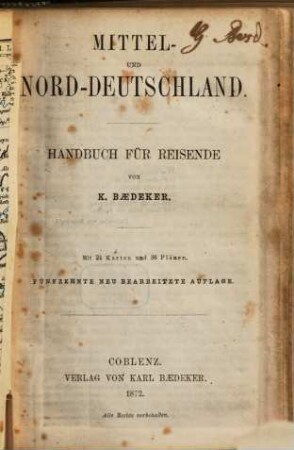 Mittel- und Nord-Deutschland : Handbuch für Reisende