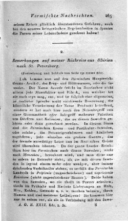 Bemerkungen auf meiner Rückreise aui Sibirien nach St. Petersburg / D. H.