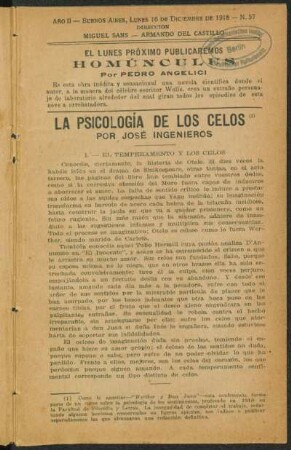 1918000257: La psicología de los celos