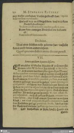 VII. Senex quidam à puero discens