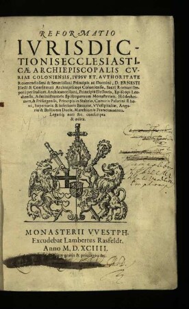 Reformatio iurisdictionis ecclesiasticae archiepiscopalis curiae Coloniensis