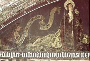 Christus als Weltenrichter mit Maria, Johannes, Jakobus d. Ä. und Moses