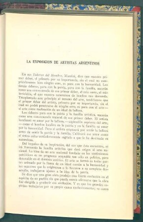 La exposición de artistas argentinos