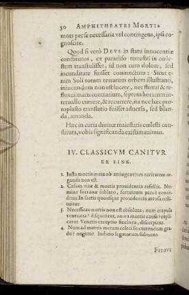 IV. Classicum Canitur Ex Fine.