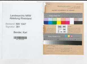 Entnazifizierung Karl Bender , geb. 14.05.1911 (Ingenieur)