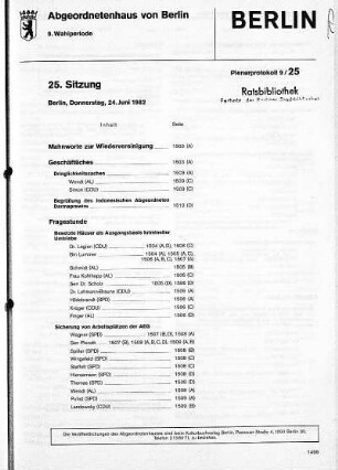 Nr. 25, 24. Juni 1982