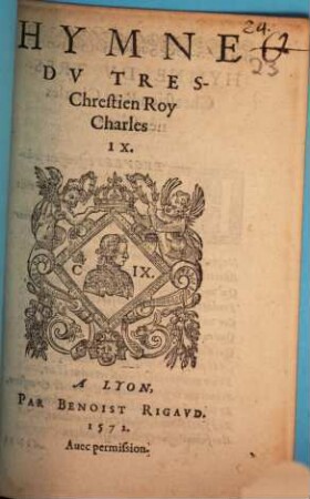 Hymne Dv Tres-Chrestien Roy Charles IX