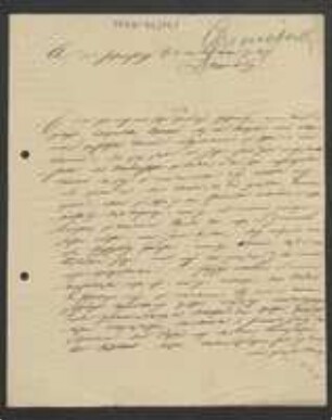 Brief von Ludwig Griesselich an Regensburgische Botanische Gesellschaft