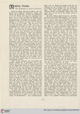 18: Nachfolge Goethes : eine Laienpredigt