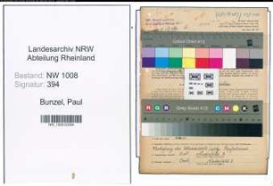 Entnazifizierung Paul Bunzel , geb. 05.10.1888 ()