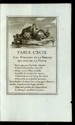 Fable CXCIX. Les Poissons Et Le Berger Qui Joue De La Flute.