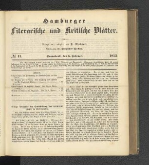 No. 11. 5. Februar 1853
