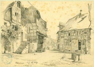 Überlingen Blick vom Röhrenbrunnen in die Langgasse