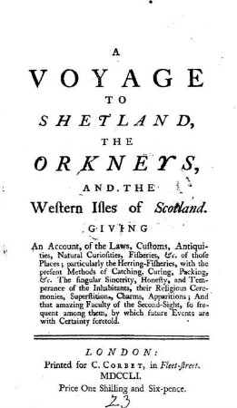 A voyage to Shetland, the Orkneys, and the western isles of Scotland