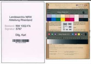 Entnazifizierung Karl Dilg, geb. 26.05.1885 (Angest.)