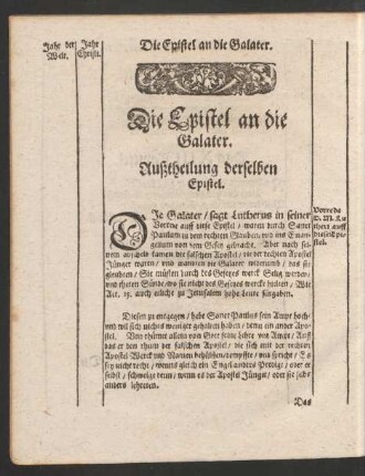 Die Epistel an die Galater.