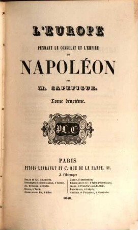 L' Europe pendant le Consulat et l'Empire de Napoléon, 2