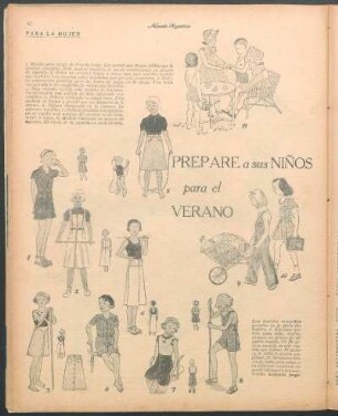Prepare a sus niños para el verano [Dibujos] : Para la mujer