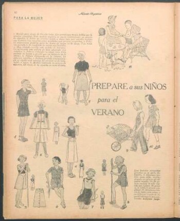 Prepare a sus niños para el verano [Dibujos] : Para la mujer