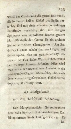 4) [i.e. 3] Hofgeismar mit dem Lustschloß Schönburg.
