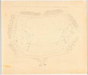 Stadtpark, Erfurt: Vorentwurf für die Neugestaltung des Stadtparks Erfurt: Lageplan mit Höhenlinien 1:500
