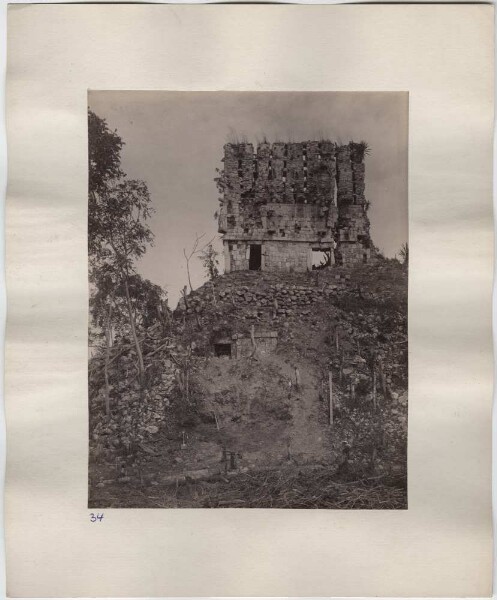 "Temple after excavation, view to the north."