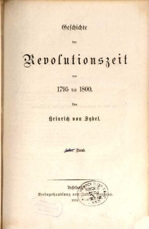 Geschichte der Revolutionszeit : von 1789 bis 1795, 4 : Von 1795 bis 1800 ; 1