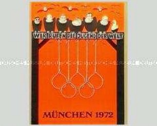 Satireplakat zu den Olympischen Spielen 1972 in München